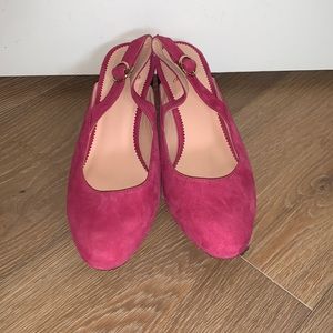 J Crew Suede Slingbacks